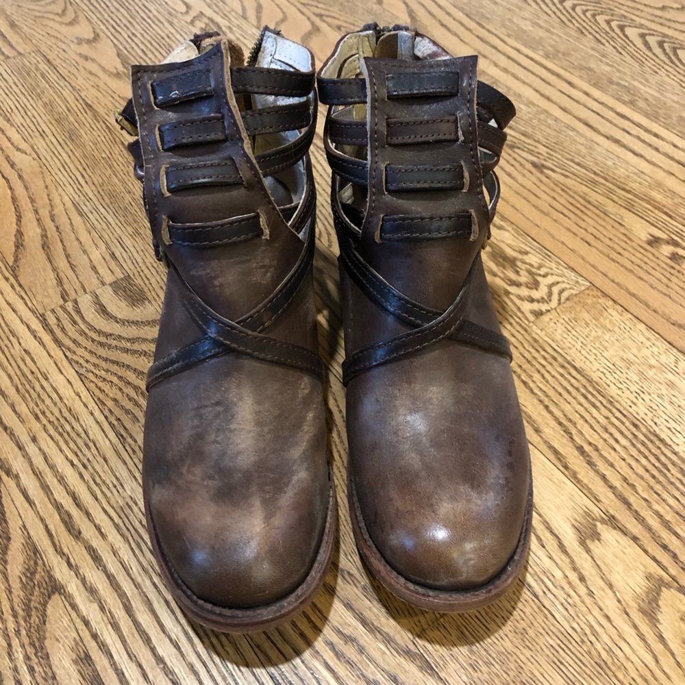 Freebird by Steven Stair Boot Strappy Ankle Brown - Picture 11 of 11